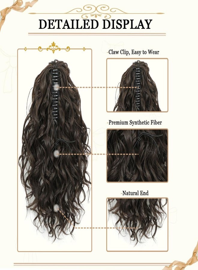 gulagula Ponytail Extension 12 Inch Curly Ponytail Hair Extensions Claw Clip Ponytail Extension Drawstring Ponytails Hair Pieces - Image 3